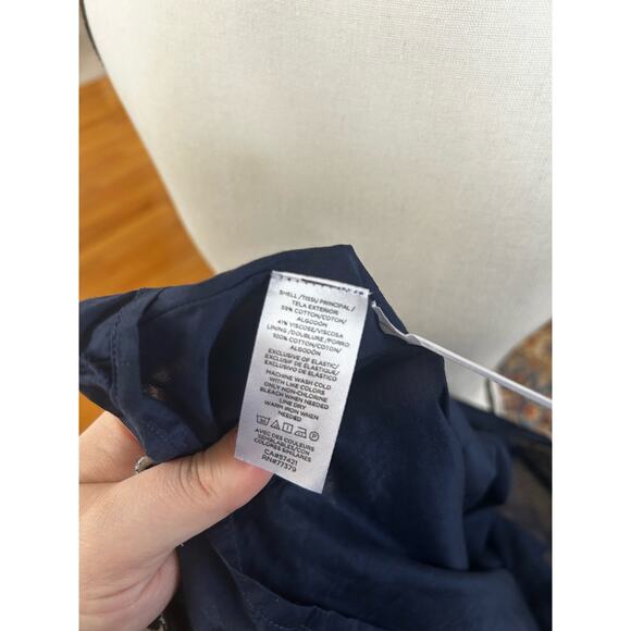 Ann Taylor Navy & White Scalloped Tiered Hem Midi Dress - Picture 5 of 6